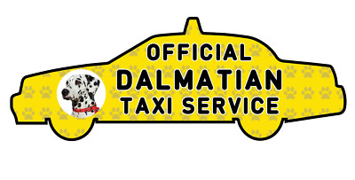 Lustiger DALMATINER Taxi Service Vinyl Auto Aufkleber Sticker Haustier Hund Tierliebhaber 