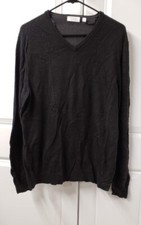 Calvin Klein Men's Sweater Size: Large Pullover Nice Black Merino Wool