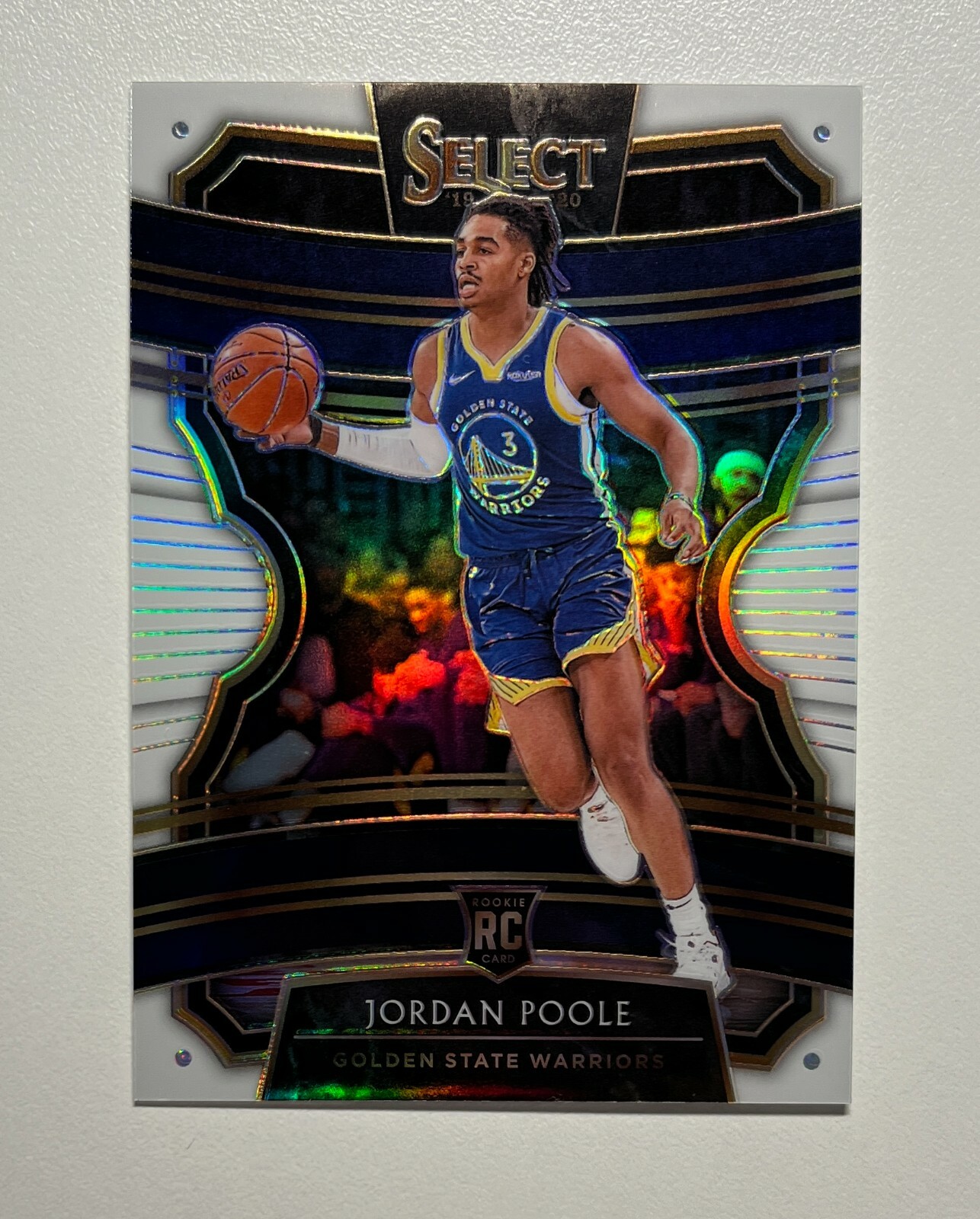 2019-20 Panini Select White Prizm Rookie #94 Jordan Poole #63/149 Warriors