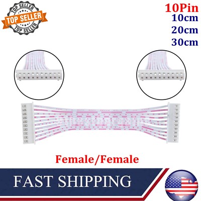 JST XH2.54mm 10 Pin Pitch Connector Cable Female to Female PCB Wire 10/20/30cm