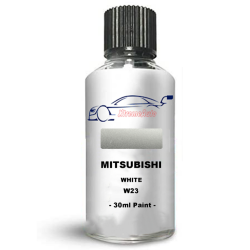 Touch Up Paint For Mitsubishi Pajero White Met W23 Stone Chip Brush - Afbeelding 1 van 8