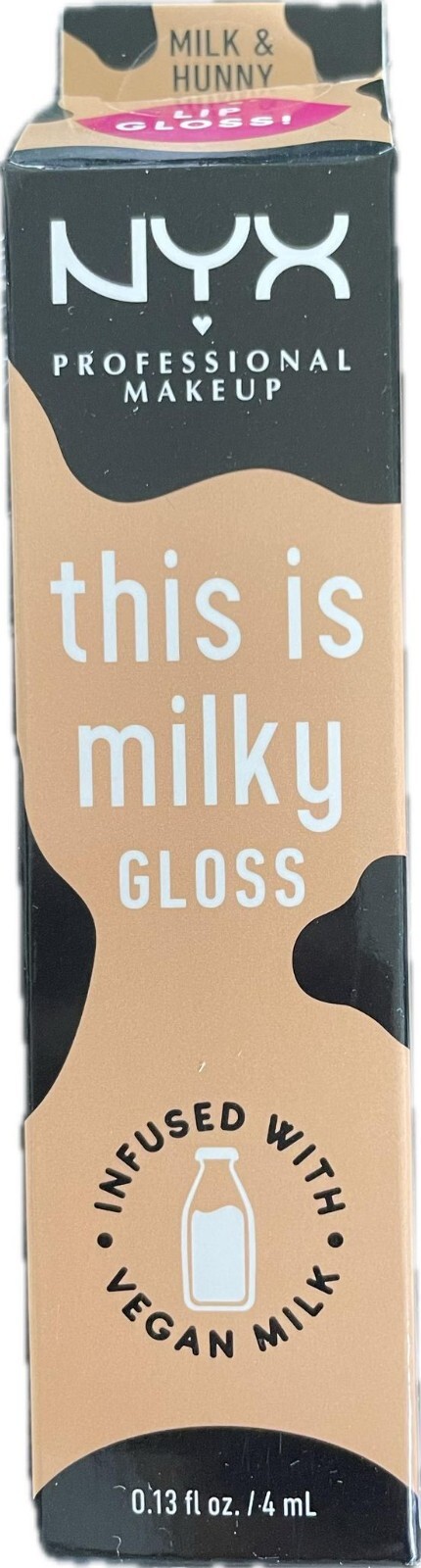 NYX THIS IS MILKY LIP GLOSS INFUSED WITH VEGAN MILK - MILK & HUNNY 4ml BOXED