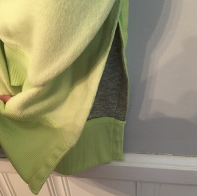 Pull Oversize Aerie En Polaire Lime Green - Taille S - Fente Sur Les Côtés - Occasion Très Bon état