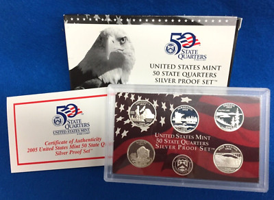2005 S U.S. Mint Silver Proof ATB Quarter Coin Set