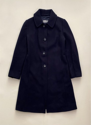 Max Mara Wool Coat Women Sz US 8 F 40 J 42 Navy Blue Luxury