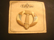VINTAGE Plastic celluloid Metal BELT BUCKLE Slide Art Deco LaMode Germany