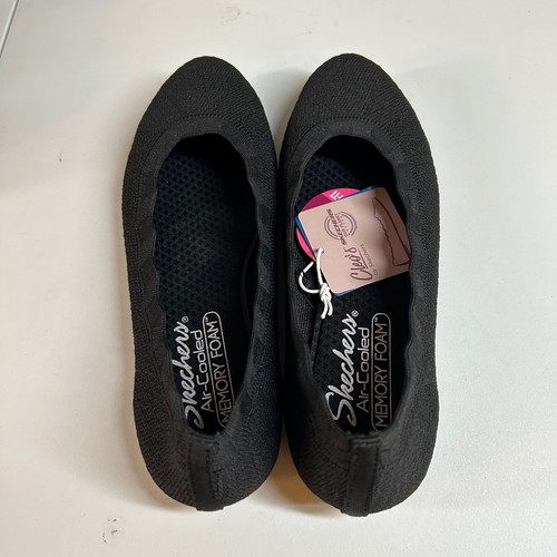 Skechers Cleo Love Spell Ballet Flats Comfort Shoes Stretch Black Womens 6.5 New - Picture 5 of 14