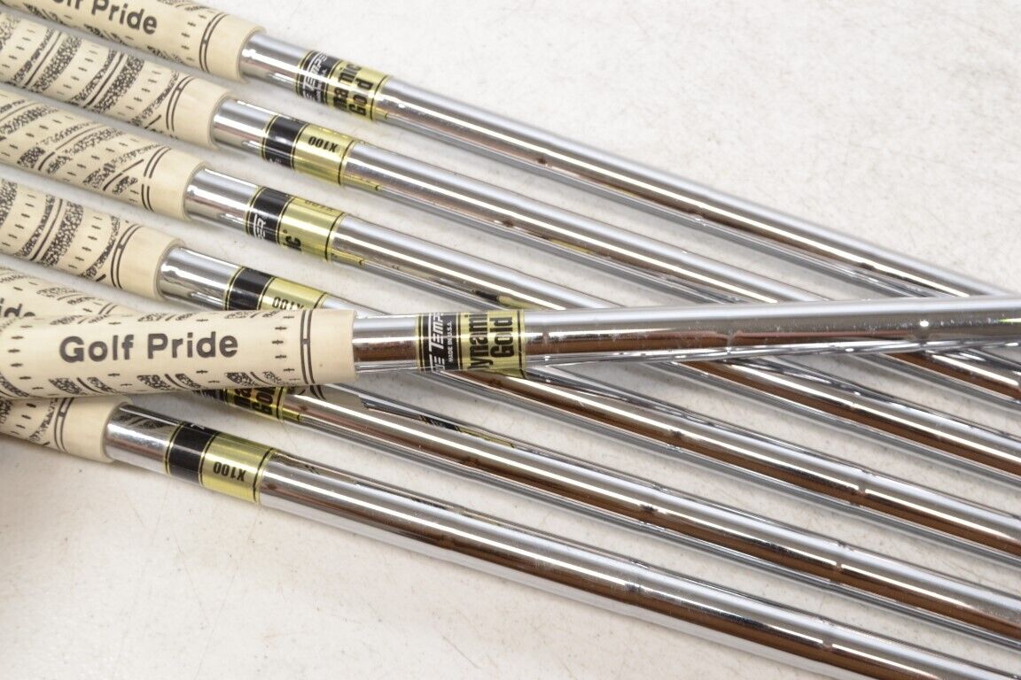 True Temper Dynamic Gold X100 4-PW Tapered Pulled Shaft Set Steel  #172789