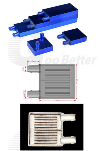 Bloque de refrigeración por agua de aluminio disipador de calor bloque de refrigeración por agua sistema para PC CPU GPU - Imagen 6 de 27
