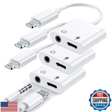 iPhone Headphones Adapter, 3 Pack [Apple MFi Certified] Lightning to 3.5mm He