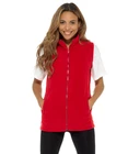 Ladies Fleece Gilet Womens Red Body Warmer Sleeveless Vest Jacket Sizes 8 to 22