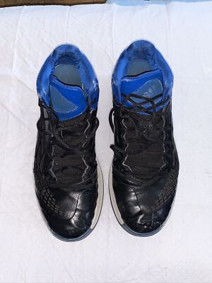 Adidas Sprint Web Men Sneakers Size(10.5)Black ,Blue White Stripes Some Defects