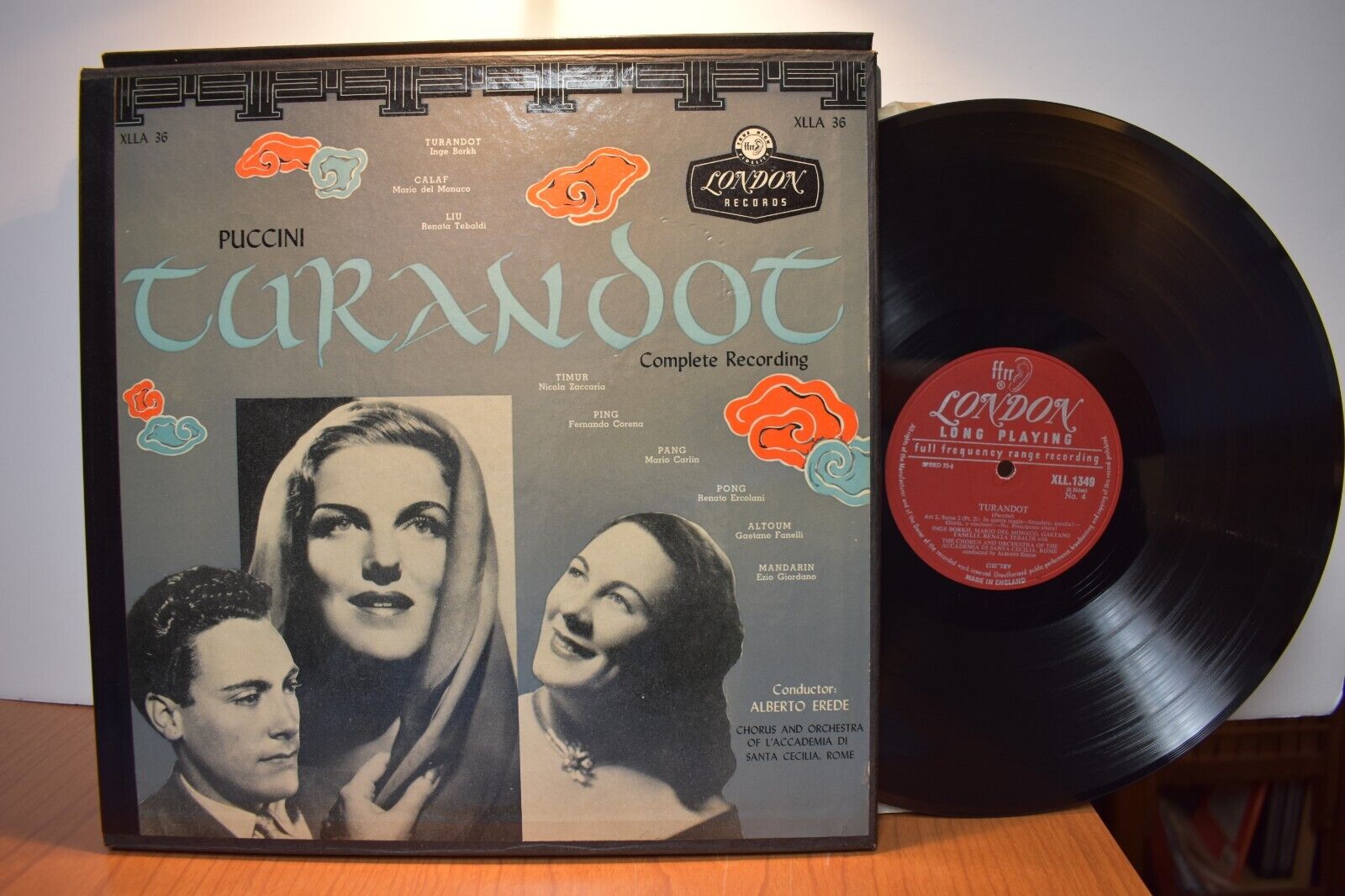 Inge Borkh Mario del Monaco Puccini Turandot Complete Recording 3 LP box set