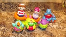 Weebles Wobble Girl and boy with more and vehicles playskool Lot