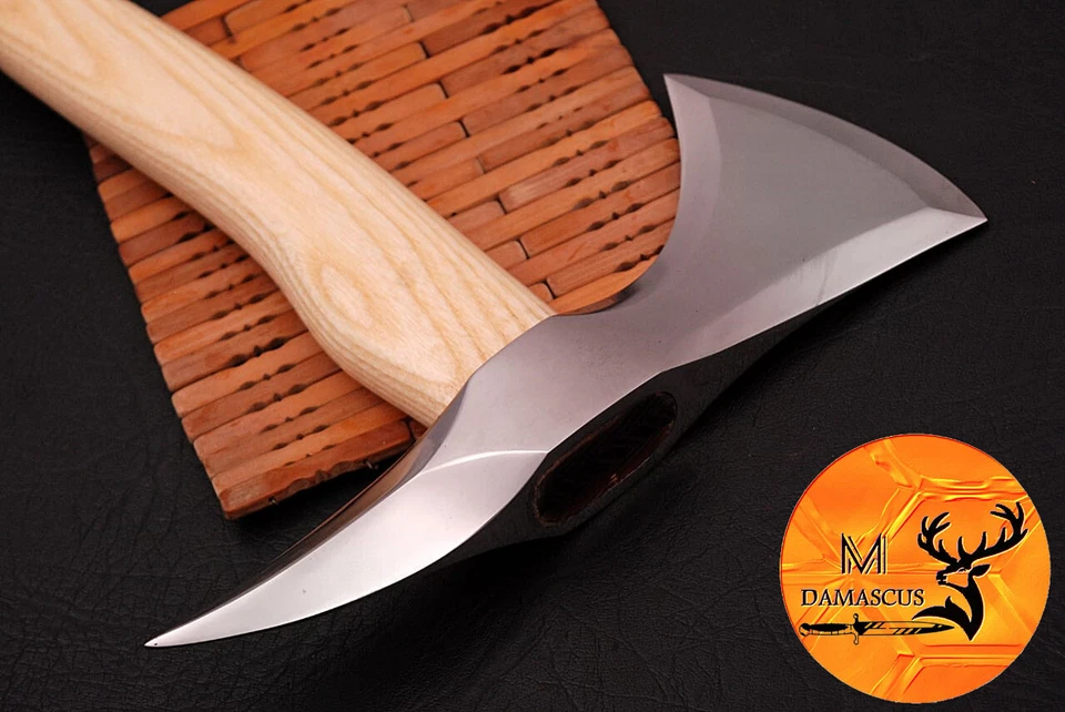 CABEZA DE PICO HECHA A MANO HACHA DE ACERO AL CARBONO INTEGRAL VIKING TOMAHAWK 873 Foto 4 de 4