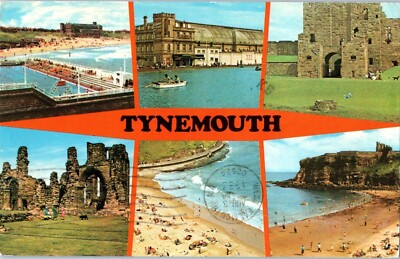 Multiple Views of Tynemouth England Postcard Posted 1983 
