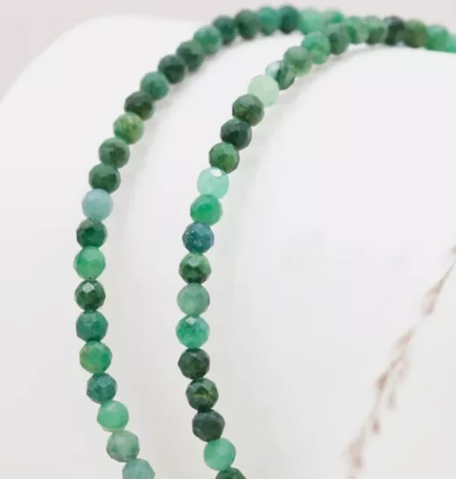 Gargantilla Esmeralda Natural Piedra Verde Reina Collar Mayo Piedra Natal Joyería Regalos Foto 4 de 4