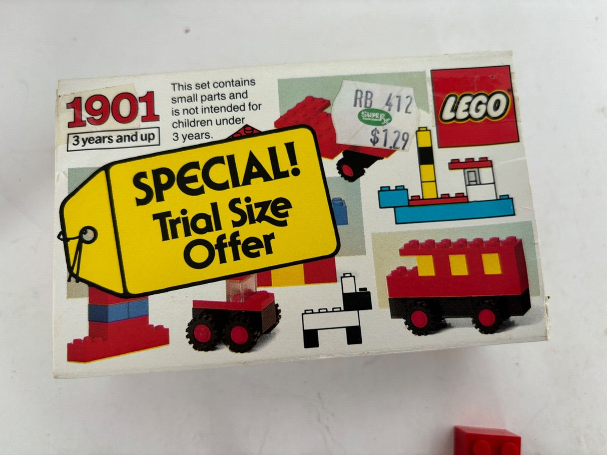 1984 Lego 1901 Basic Building Set Special Trial Size Offer Vintage