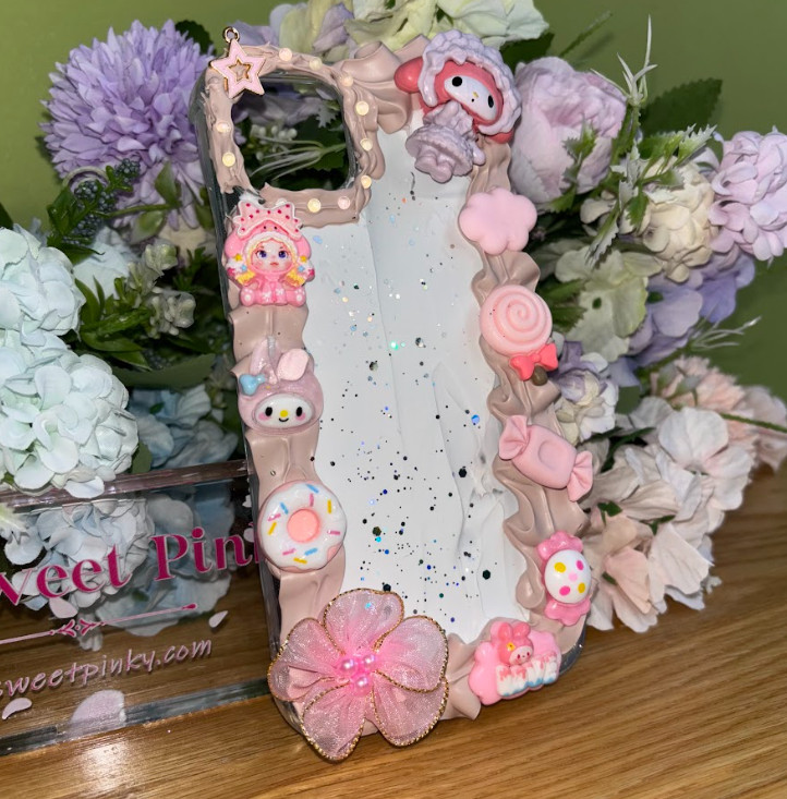 Coque Sanrio My Melody rose antichoc et flexible pour smartphone