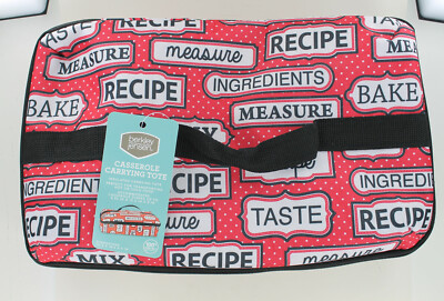 New Berkley Jensen Insulated Casserole Carrying Tote - Holds 9.75'' x 15.5'' dish 