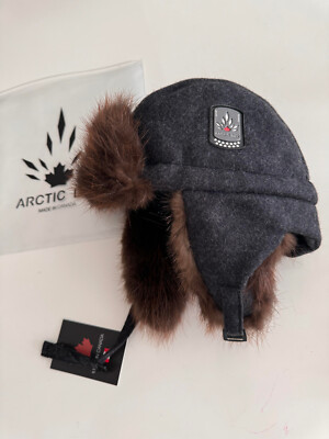 Goose  Arctic Bay classique Big beaver  and wool aviator hat  made Canada 450