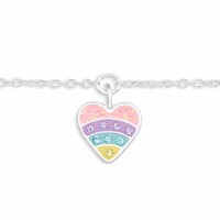 Armkette Mit Herz AnhäNger 925 Silber - Kinder Damen MäDchen Schmuck