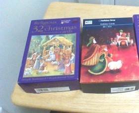 CHRISTMAS GIFT BOXES ASSORTED / BOXES OF CARDS- TOTAL LOT 5- NEW