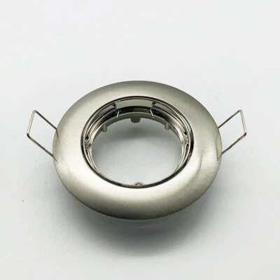 SILAMP Portafaretto Ghiera ad incasso Orientabile per faretti gu10 Spot Inox spazzolato