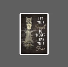 Faith Wolf Sticker Fear Walk Waterproof NEW