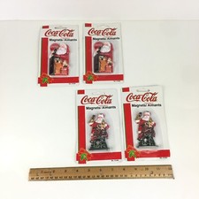 4 Vintage Coca Cola Fridge Magnet Santa 2 Designs Sealed Christmas Holiday READ