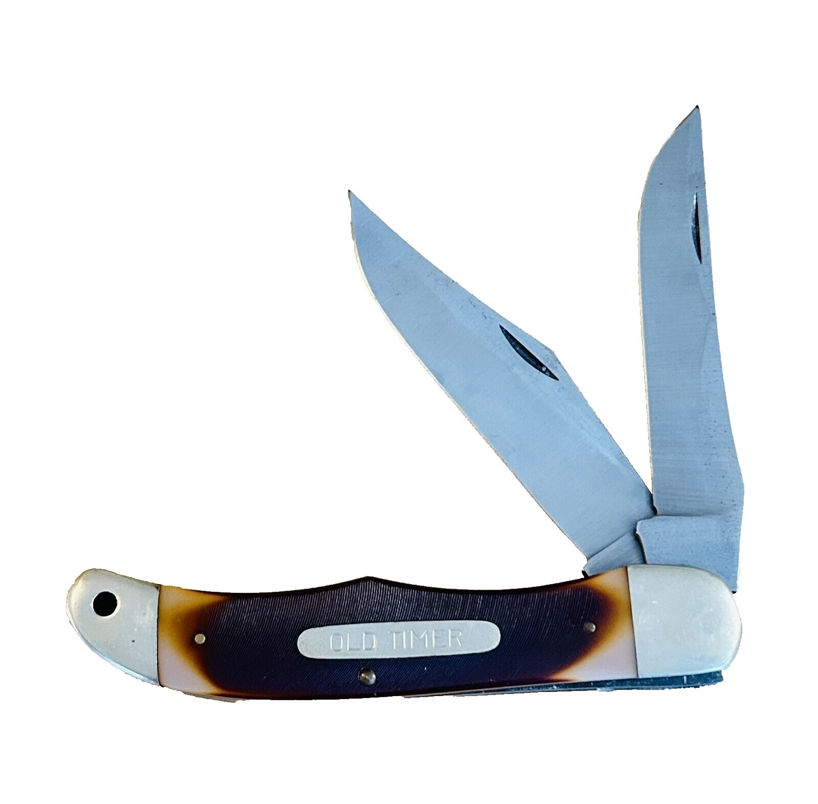 Schrade Brown Collectible Vintage Folding Knives 2 Blades