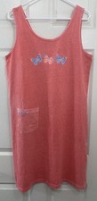 V-neck Sleeveless Dress By Fresh Produce Sz Large Butterfly Orange L