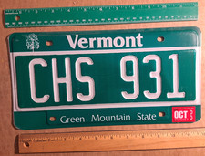 License Plate, Vermont, 2000, Passenger, CHS 931