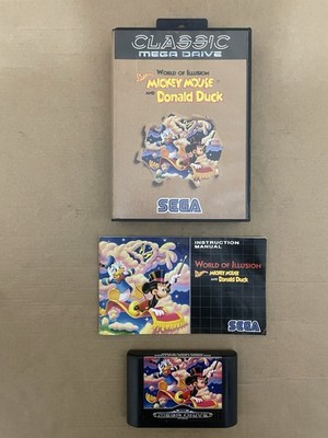 Sega Mega Drive World of Illusion Mickey Mouse & Donald Duck Pal schneller Versand