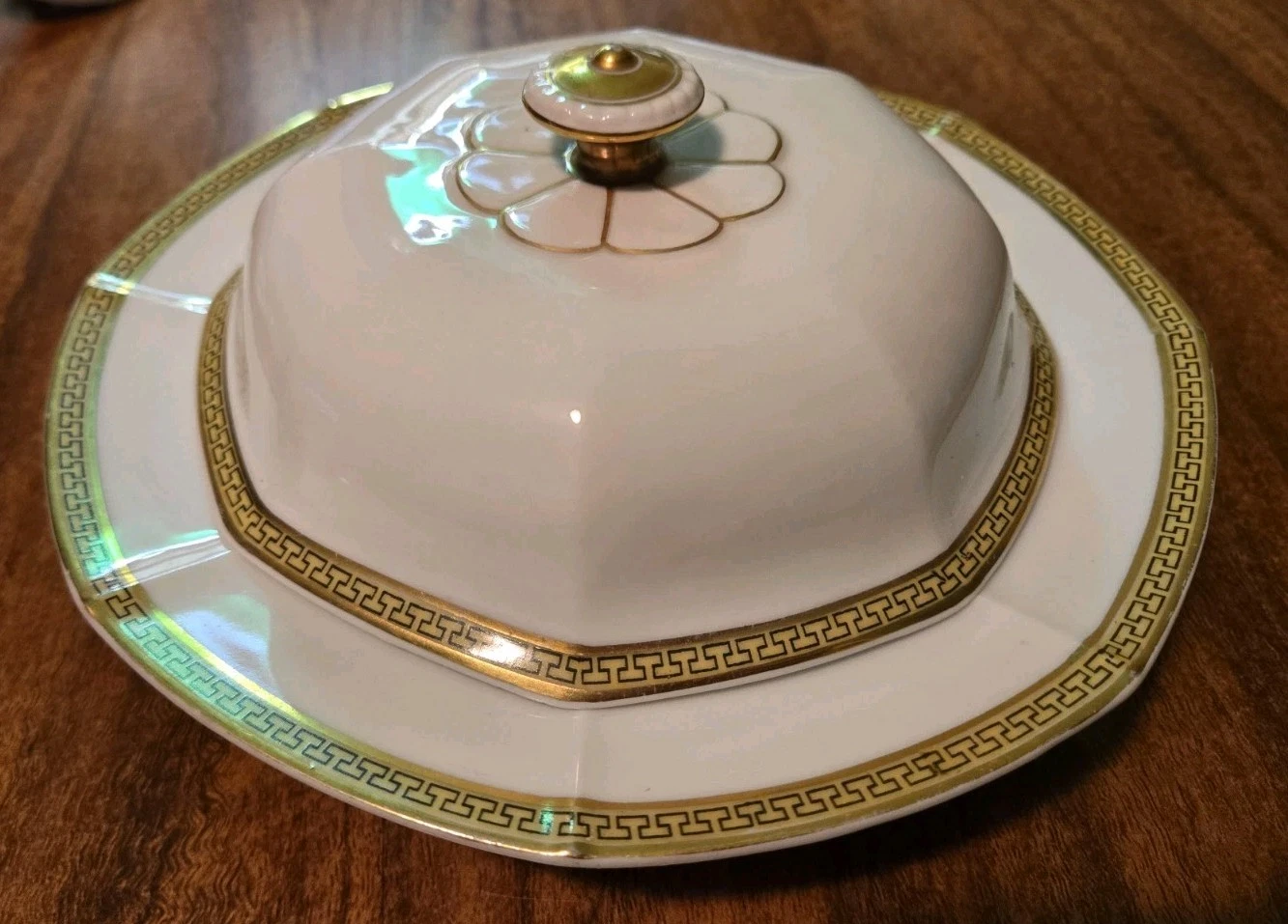 Bavarian Vintage Porcelain Oval Butter Dish With A Lid