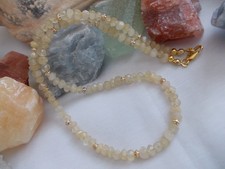 Citrin-Kette, 6mm fac. Linsen,  45cm, 83,5 ct.