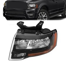 Expedition 2015-2017 LH Headlight Assy w/o Projector Black Housing FL1Z13008K