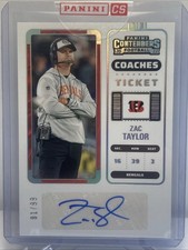 2022 Panini Contenders Coaches Ticket 81/99 Zac Taylor #308 Auto