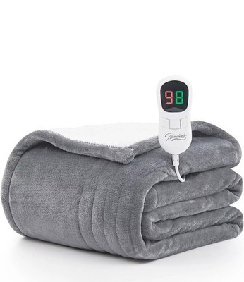 Homemate Heated Blanket Electric Throw - 50''x60'' Open Box. Box Damaged Check Pic