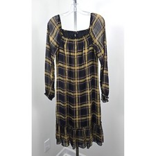 Essentials by Milano Plaid Off Shoulder Dress...