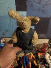 Ty Beanie Collectible Rabbit with Coveralls Bunny