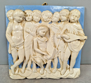 PANNEAU Plaque RELIEF Sculpture Ceramique Reproduction CANTORIA Italie ART O33