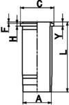 89439110 Cylinder Liner 291 mm Length 140 mm Outer Diameter Fits Scania