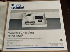 Simply Essential Wireless Charging Bunk Shelf - White Open Box No Manual.