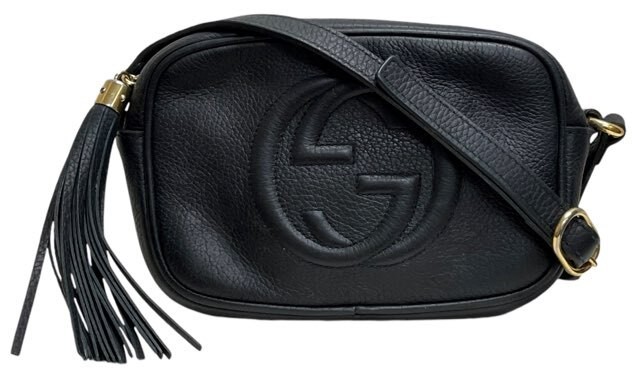 Gucci Soho Disco Small Shoulder Bag in Black Leather Pre-Owned