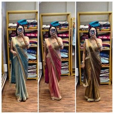 SAREE BLOUSE READYMADE DESIGNER SARI CHOLI INDIAN PARTY WEAR BOLLYWOOD DRESS