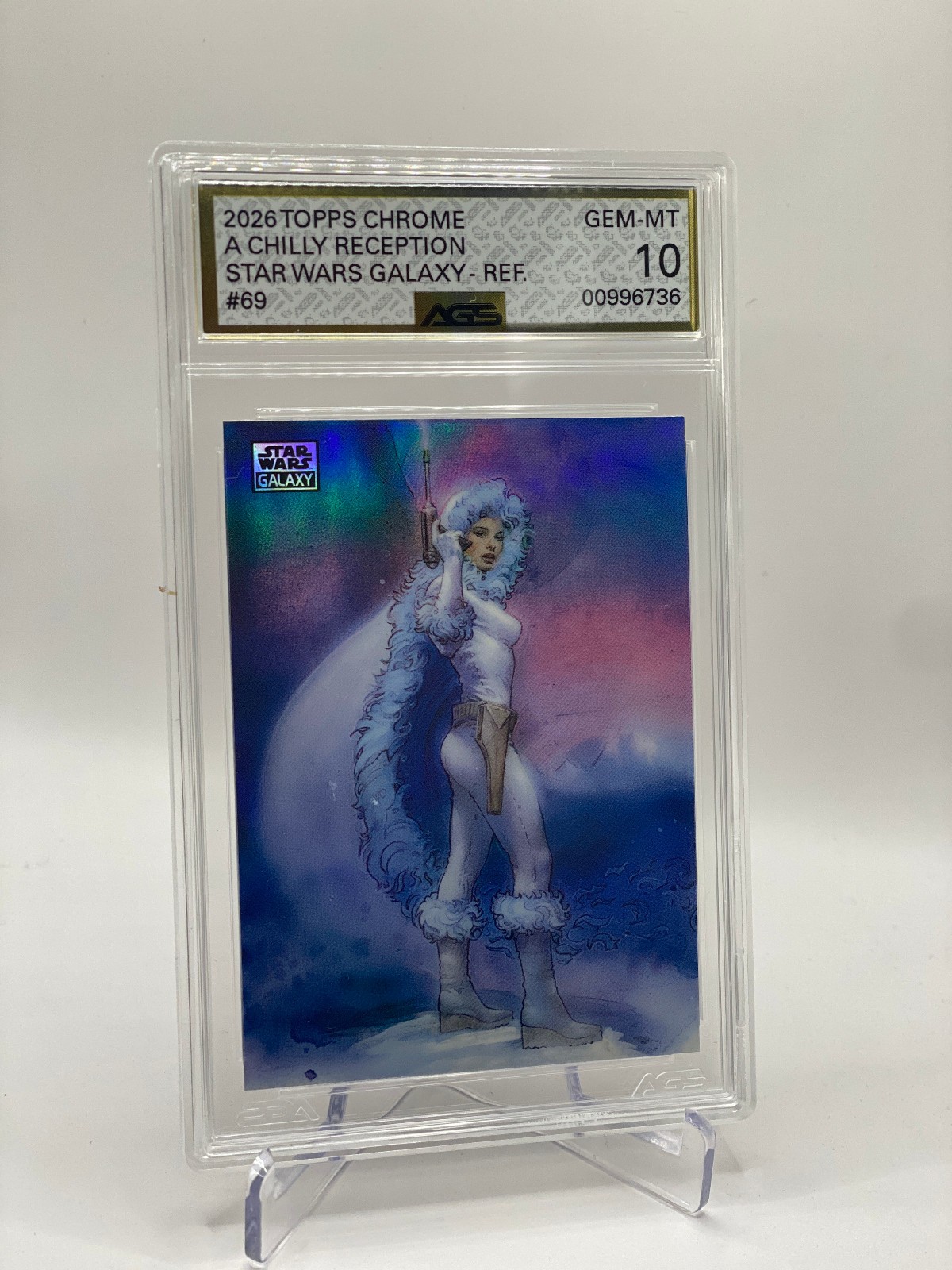 2026 Topps Chrome Star Wars Galaxy #69 A Chilly Reception Refractor AGS 10 PSA