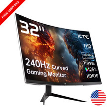 32" Curved Gaming Monitor 240Hz 1080P 1ms FreeSync G-Sync HDR10 HDMI/DP