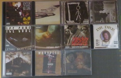 11 rap hip-hop cds - dr. dre, beastie boys, wu-tang, eminem, ice cube, tupac...