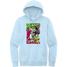 NEW RETRO KINGS THE WORM 90s ICE BLUE Hoodie SMALL-4XLARGE MADE IN USA